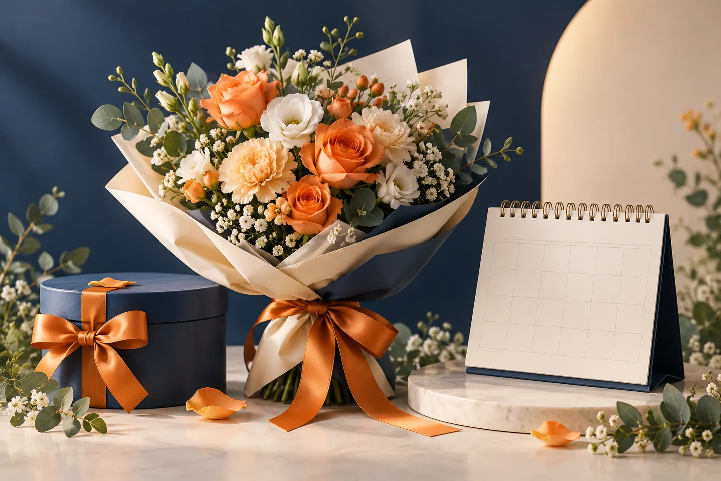 Florist Booking editorial concept cover illustrating the project purpose