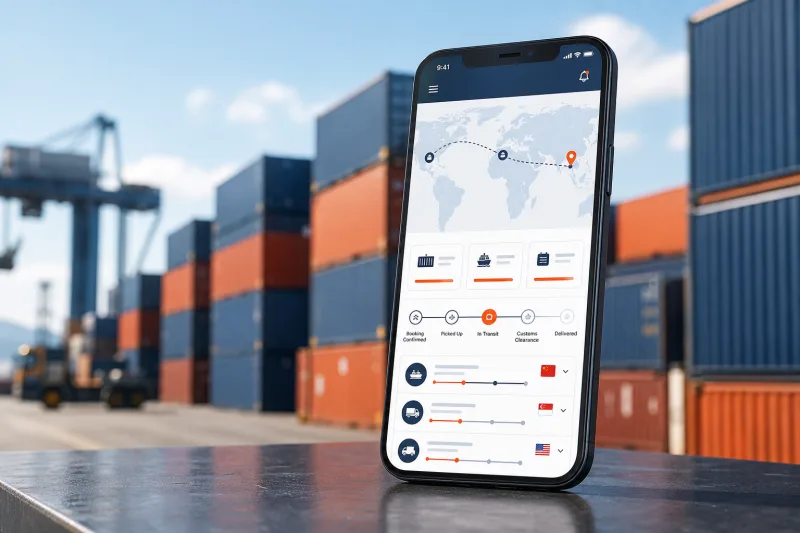 Emjay Global Flutter international logistics and shipping application